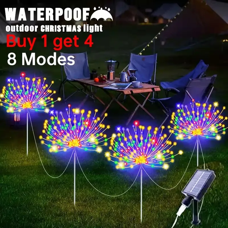 Solar Powered LED Dandelion String Lights Outdoor Garden Decor Fairy Lawn Waterproof Firework Lights for Yard Pathway Patio
Solar Powered LED Dandelion String Lights Outdoor Garden Decor Fairy Lawn Waterproof Firework Lights for Yard Pathway Patio