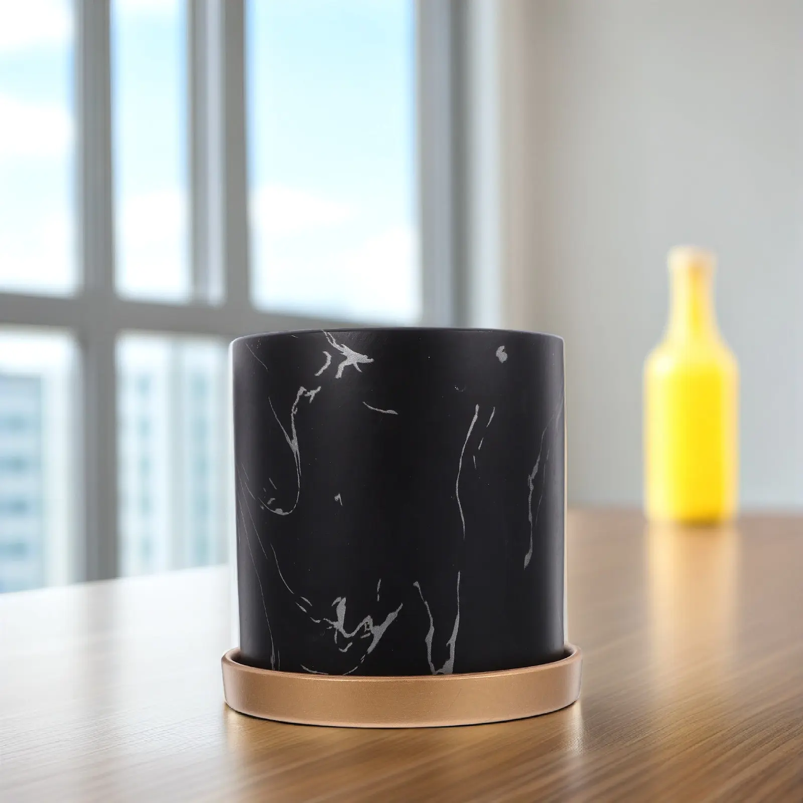 Ceramic Flowerpot Marble Pattern Cylindrical Fine Workmanship Drainage Hole Succulent Planter Suitable for Home Office
Ceramic Flowerpot Marble Pattern Cylindrical Fine Workmanship Drainage Hole Succulent Planter Suitable for Home Office