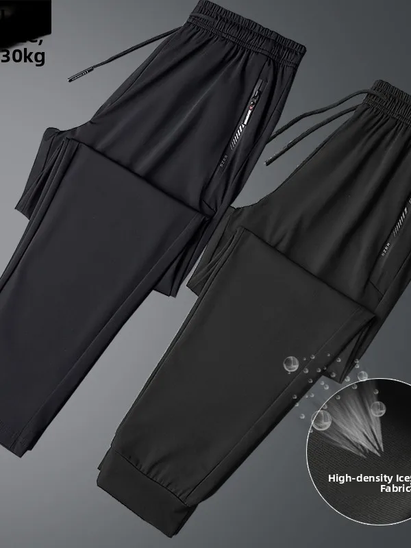 Ultra-Thin Ice Silk Loose Fit Casual Pants Summer New Sle Men's Spor Running Fitn Trousers Elastic Waisand
Ultra-Thin Ice Silk Loose Fit Casual Pants Summer New Sle Men's Spor Running Fitn Trousers Elastic Waisand