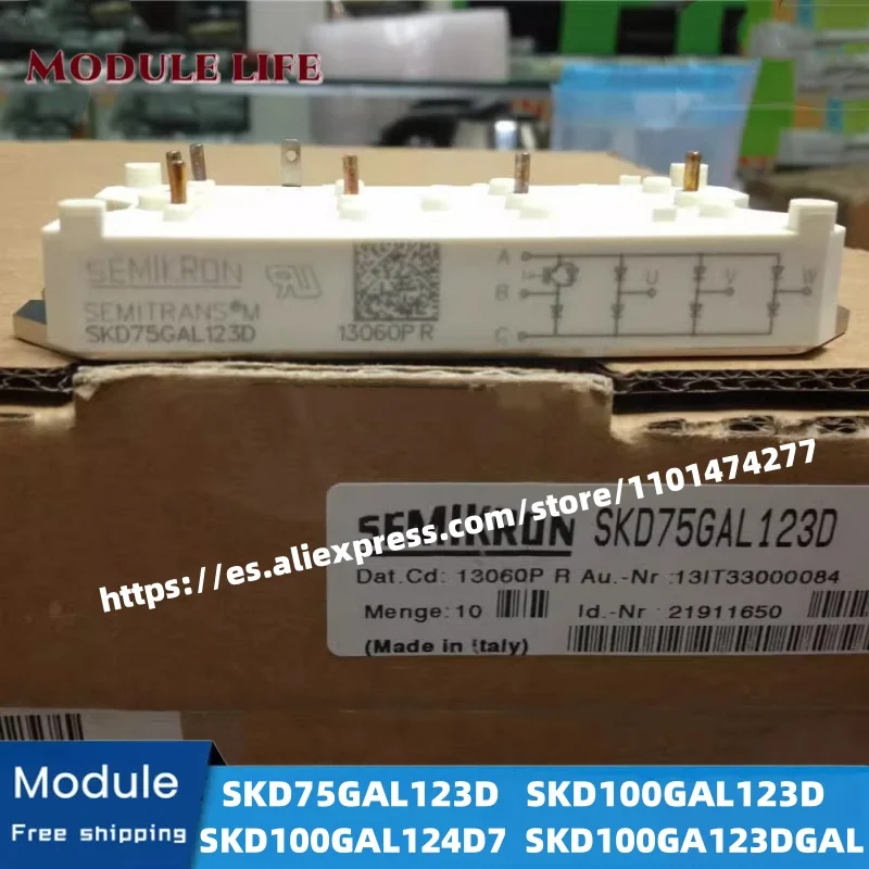 SKD75GAL123D SKD100GAL123D SKD100GAL124D7 SKD100GA123DGAL Оригинальный модуль IGBT
SKD75GAL123D SKD100GAL123D SKD100GAL124D7 SKD100GA123DGAL Оригинальный модуль IGBT