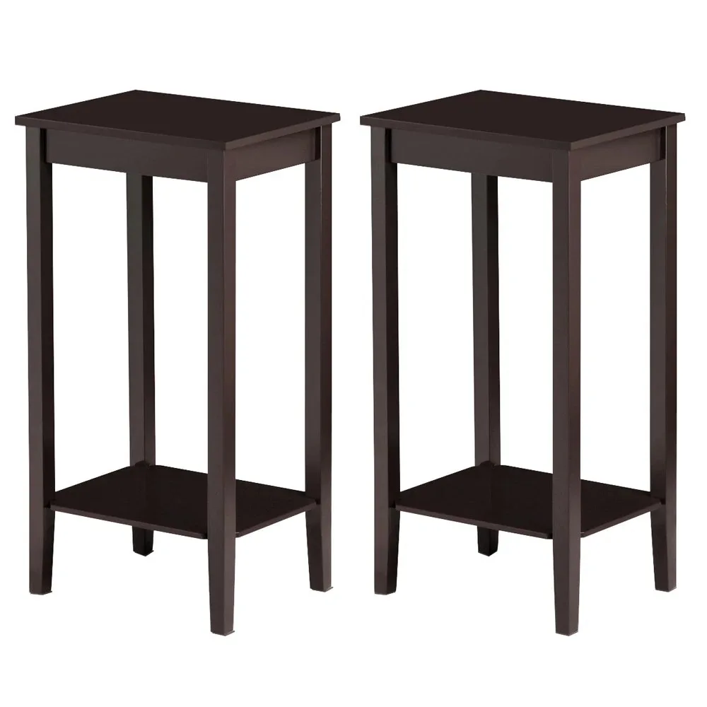 Tall End Table Set of 2 Sofa Chair Side Table Accent Stand w/Shelf, Dark Brown for Small Spaces, Living Room, Bedroom,
Tall End Table Set of 2 Sofa Chair Side Table Accent Stand w/Shelf, Dark Brown for Small Spaces, Living Room, Bedroom,