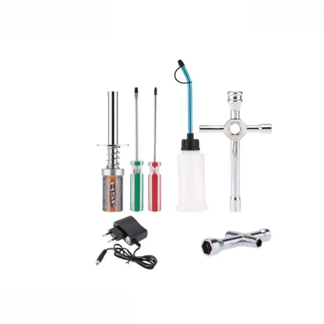 HSP 80141 Универсальный набор инструментов включает в себя масляный бак емкостью 250 куб.см, зарядное устройство, отвертка, торцевой ключ для автомобилей с дистанционным управлением.
HSP 80141 Универсальный набор инструментов включает в себя масляный бак емкостью 250 куб.см, зарядное устройство, отвертка, торцевой ключ для автомобилей с дистанционным управлением.