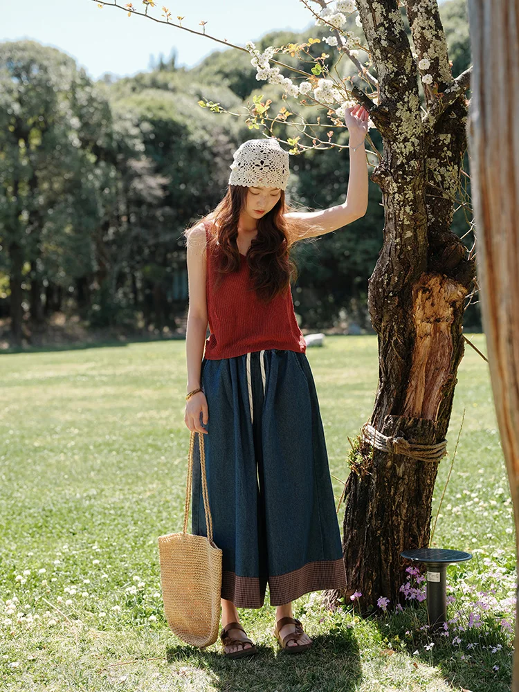Retro Artistic Color Block Wide Leg Jeans Summer Loose Slimming Casual Nine Point Long Pants Women's Casual High Waist Jeans
Retro Artistic Color Block Wide Leg Jeans Summer Loose Slimming Casual Nine Point Long Pants Women's Casual High Waist Jeans