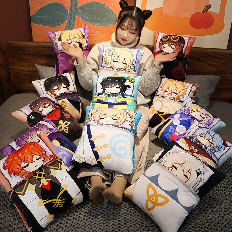 Genshin Impact Klee, Traveler & Yae Miko Same - Dolls and Double- Sided Quilt - Style Plush Pillows yi;4
Genshin Impact Klee, Traveler & Yae Miko Same - Dolls and Double- Sided Quilt - Style Plush Pillows yi;4