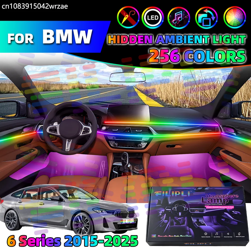 For BMW 6 series F06 F12 F13 G32 LED Ambient Lights Strips Streamer Light Kit Control Auto Decorative Lamp Symphony Colors RGB
For BMW 6 series F06 F12 F13 G32 LED Ambient Lights Strips Streamer Light Kit Control Auto Decorative Lamp Symphony Colors RGB