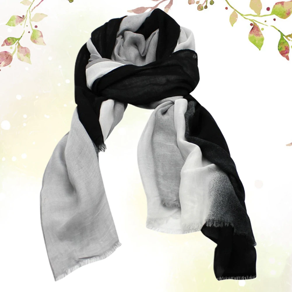 Fashion Cotton Linen Scarf Shawl Lightweight Black White Gradient Design Sunscreen Beach Vacation Gift for Women Girls
Fashion Cotton Linen Scarf Shawl Lightweight Black White Gradient Design Sunscreen Beach Vacation Gift for Women Girls