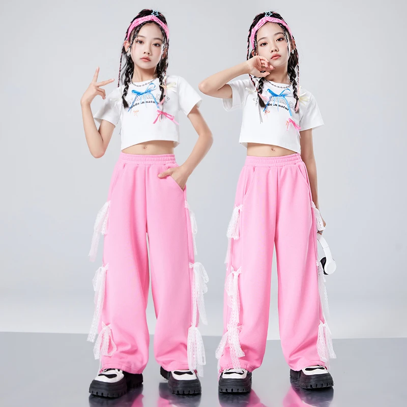 Kids Hip Hop Clothing White Crop Tops Tshirt Streetwear Pink Cargo Pants Streetwear for Girl Jazz Street Dance Costume Clothes
Kids Hip Hop Clothing White Crop Tops Tshirt Streetwear Pink Cargo Pants Streetwear for Girl Jazz Street Dance Costume Clothes