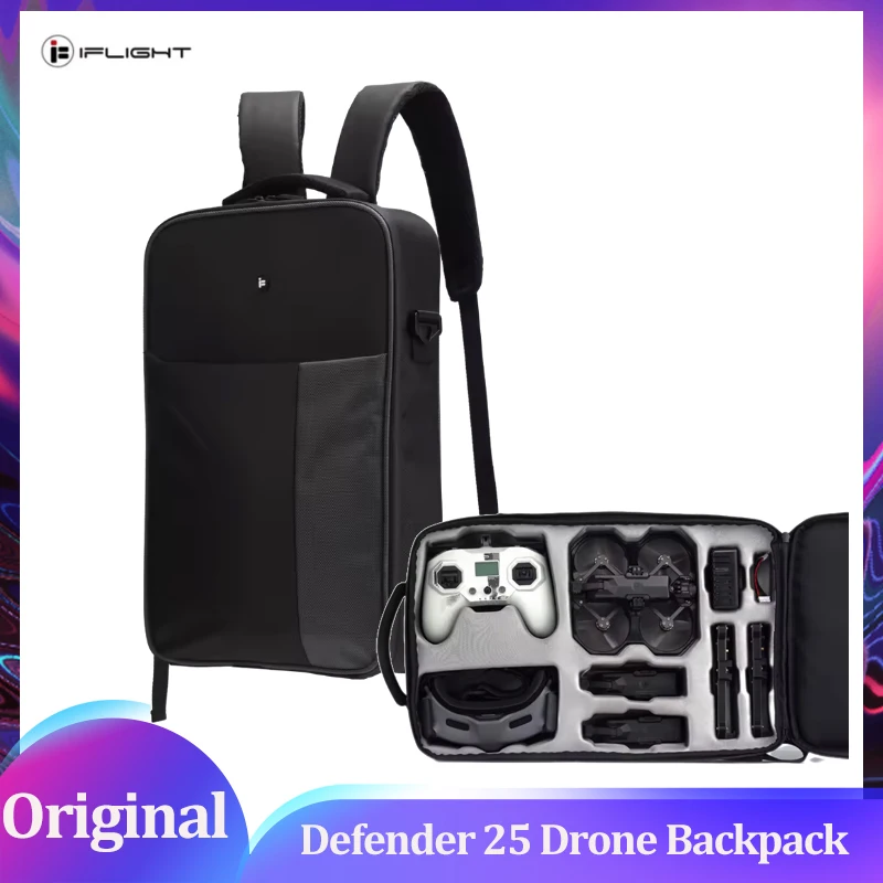 IFlight Defender 25 Drone Backpack 460X300X100mm Waterproof Fabric Partition Storage for FPV Radio Goggles
IFlight Defender 25 Drone Backpack 460X300X100mm Waterproof Fabric Partition Storage for FPV Radio Goggles