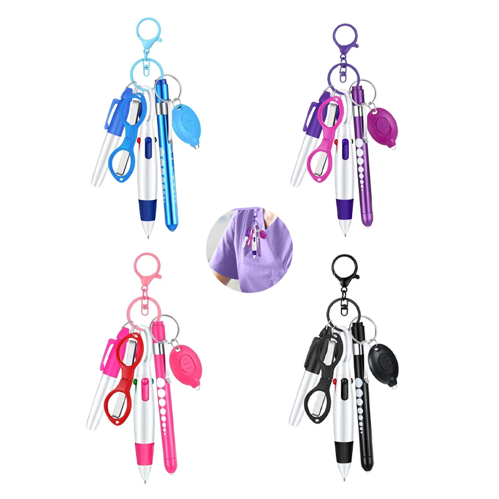 1pc Retractable Ball Pen Set Foldable Scissors Permanent Marker Pen Keychain Flashlight for Multifunctional Nurse Daily Uses
1pc Retractable Ball Pen Set Foldable Scissors Permanent Marker Pen Keychain Flashlight for Multifunctional Nurse Daily Uses
