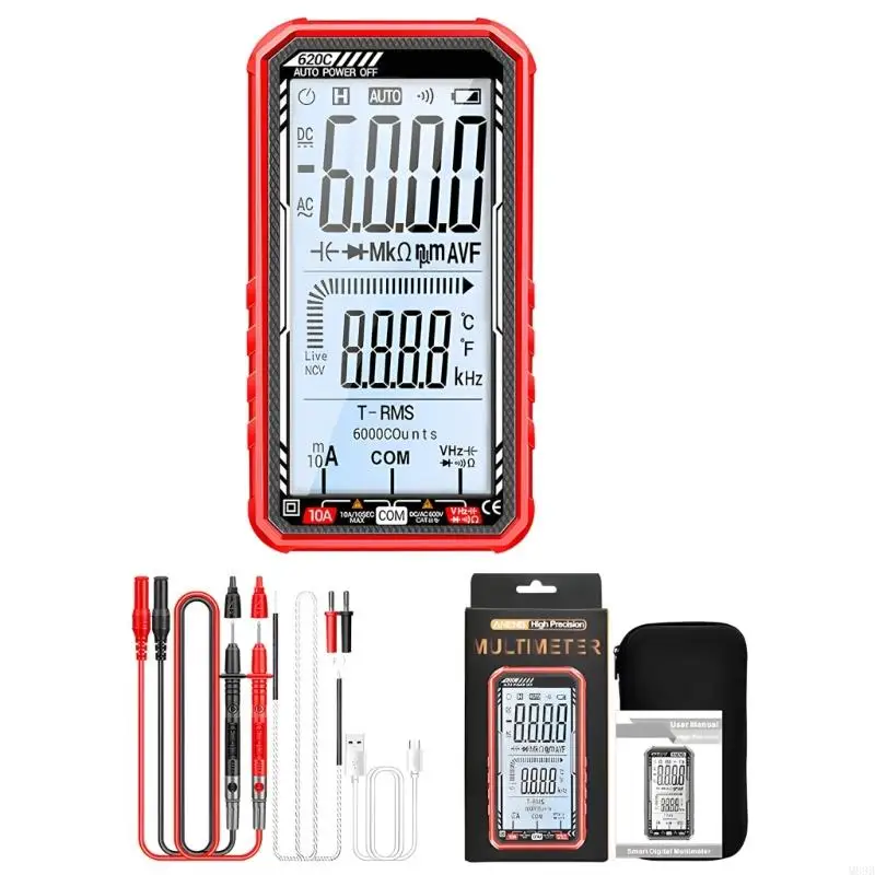 Перезаряжаемый цифровой мультиметр, бесконтактный преобразователь потенциала, ЖК-дисплей с подсветкой
Перезаряжаемый цифровой мультиметр, бесконтактный преобразователь потенциала, ЖК-дисплей с подсветкой