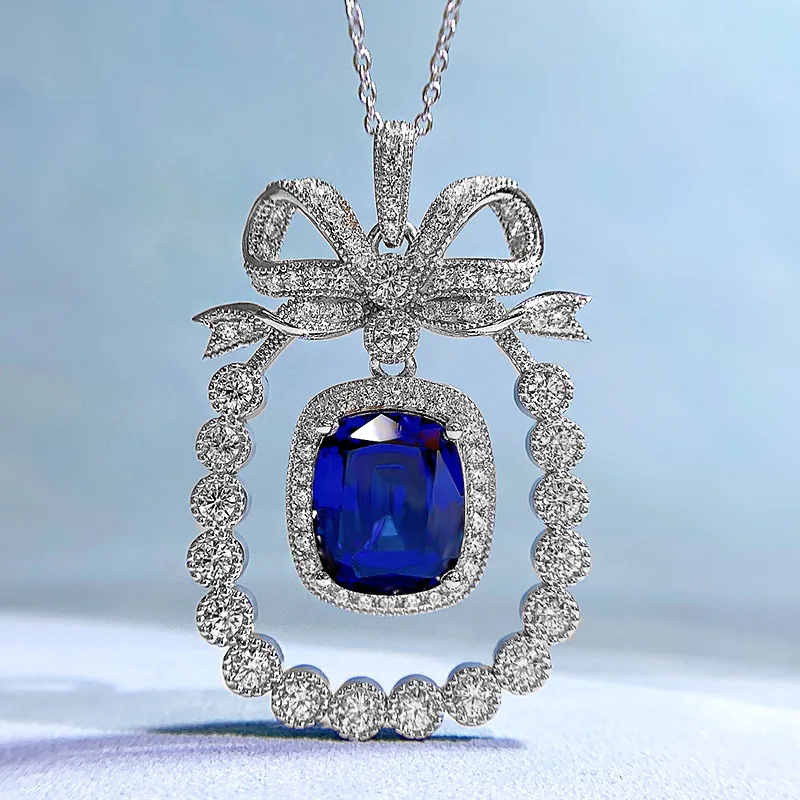 S925 Silver Sapphire 10 * 12 Pendant Wholesale of European and American Luxury Set for Women
S925 Silver Sapphire 10 * 12 Pendant Wholesale of European and American Luxury Set for Women
