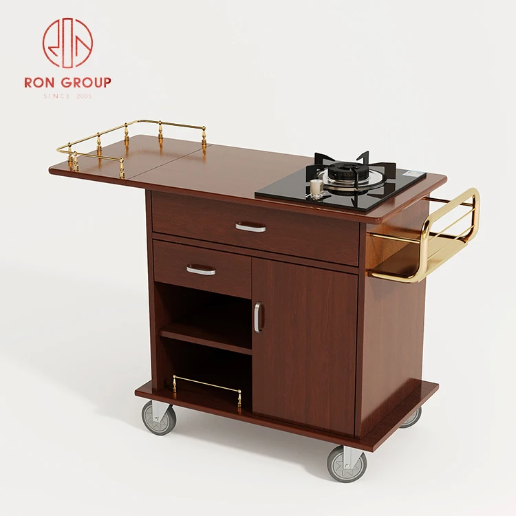 Solid Wood Flambe Trolley for Hotels and Restaurants Elegant Cooking Tool Cart
Solid Wood Flambe Trolley for Hotels and Restaurants Elegant Cooking Tool Cart