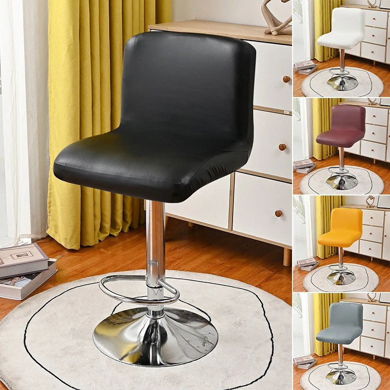 38-48cm Leather High Stool Short Back Elastic Chair Covers Kitchen Home Hotel Waterproof Pu Fabric Stretch Bar Dining Seat Cover
38-48cm Leather High Stool Short Back Elastic Chair Covers Kitchen Home Hotel Waterproof Pu Fabric Stretch Bar Dining Seat Cover