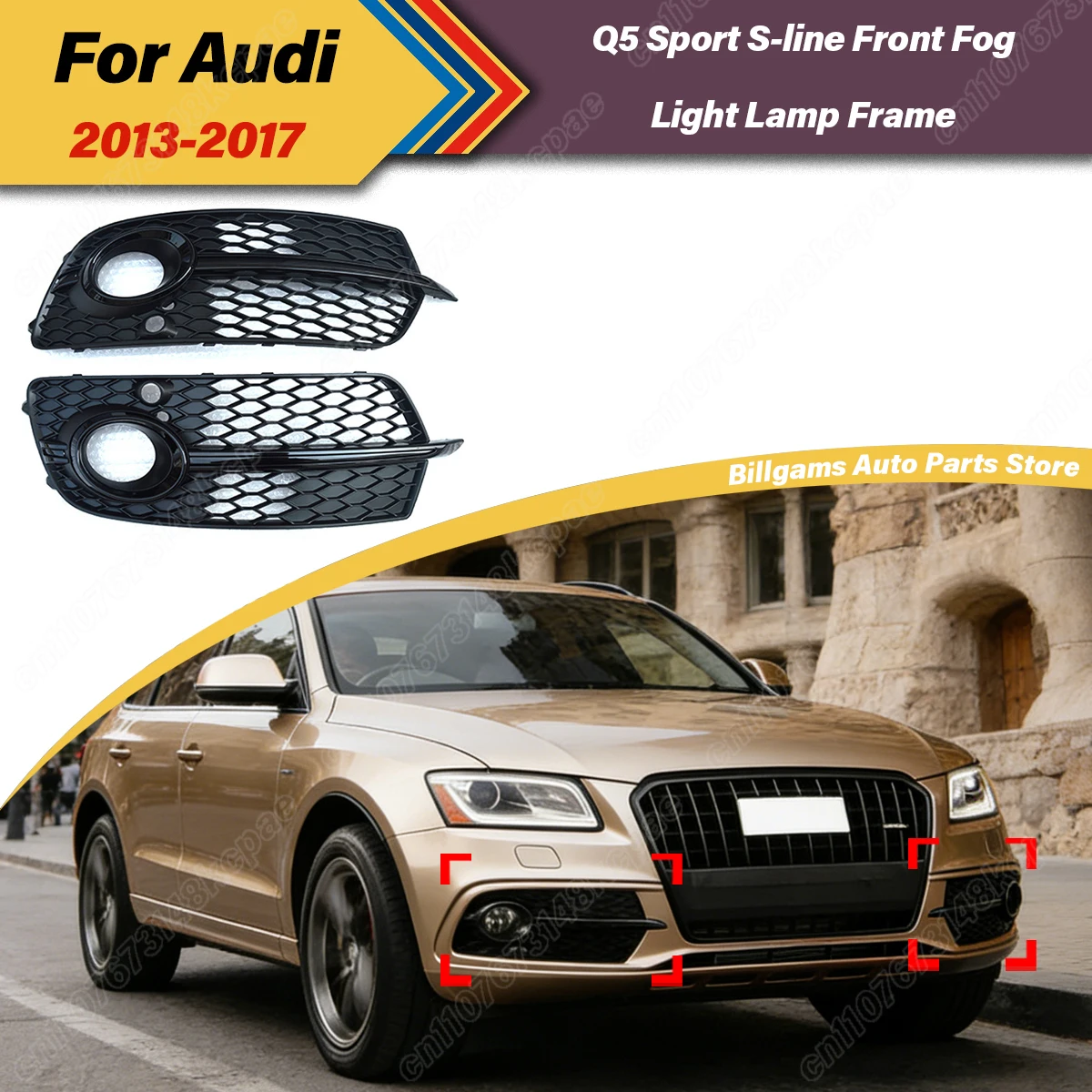 For Audi Q5 Sport S-line 2013 2014 2015 2016 2017 Automobile Front Fog Lamp Frame Cover Modification Decoration Accessories Kit
For Audi Q5 Sport S-line 2013 2014 2015 2016 2017 Automobile Front Fog Lamp Frame Cover Modification Decoration Accessories Kit