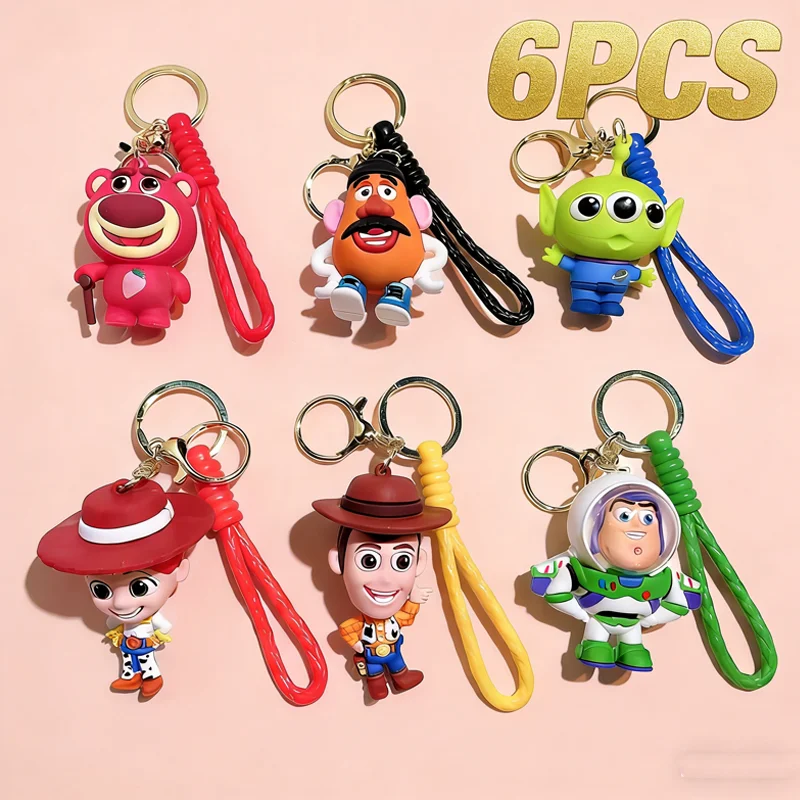6Pcs/Set Cute Cartoon Woody Buzz Doll Keychains, Anime Toy Story Themed Couple Bag Pendants Keyring Accessories Lovely Gift Toy
6Pcs/Set Cute Cartoon Woody Buzz Doll Keychains, Anime Toy Story Themed Couple Bag Pendants Keyring Accessories Lovely Gift Toy