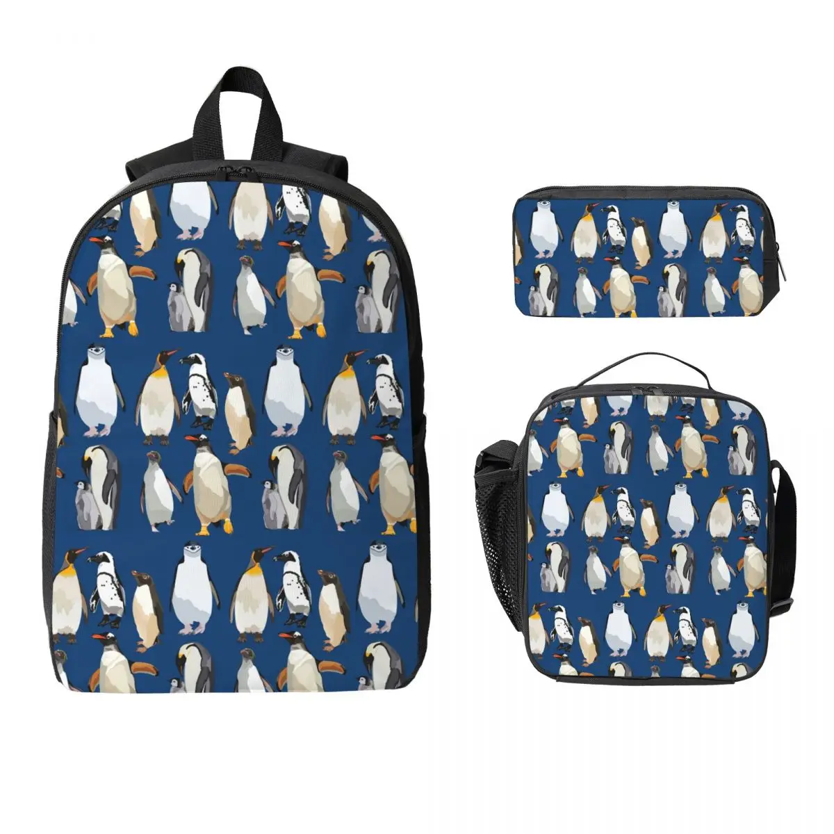 Рюкзак P Is For Penguin, студенческий рюкзак для мальчиков и девочек, школьная сумка, сумки на плечо для ноутбука, 3 шт., изолированная сумка для обеда, пенал
Рюкзак P Is For Penguin, студенческий рюкзак для мальчиков и девочек, школьная сумка, сумки на плечо для ноутбука, 3 шт., изолированная сумка для обеда, пенал