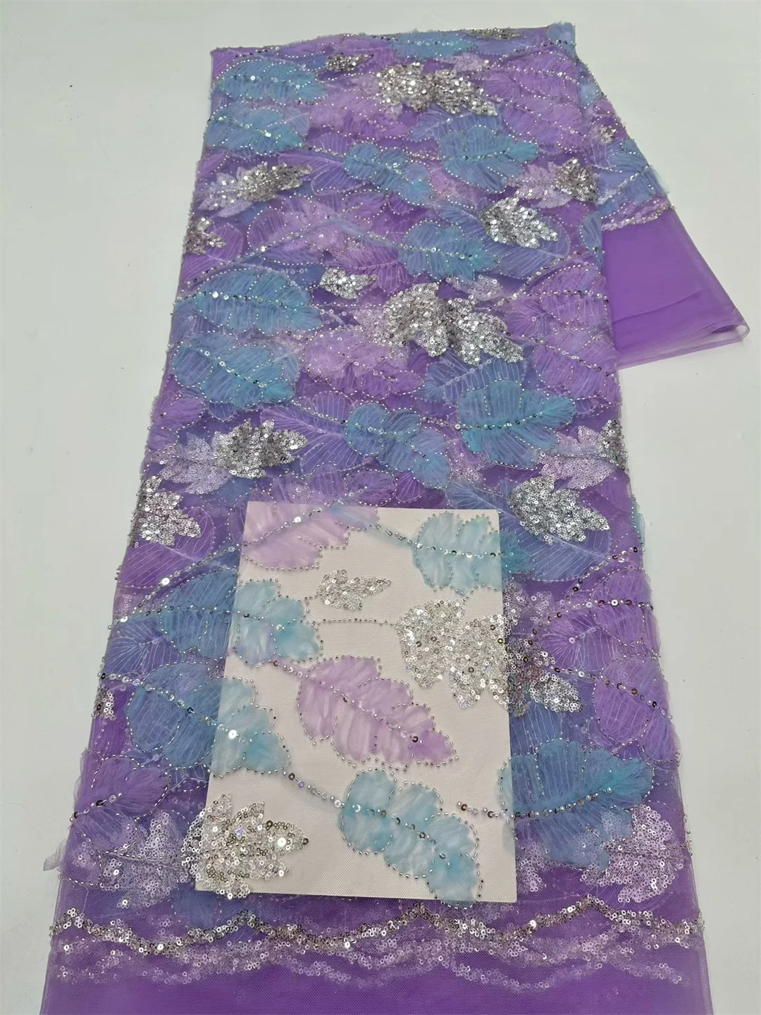 African French Tulle Sequins Beaded Lace 5 yards Nigerian Embroidered Lace Fabrics For Ladies Party Wedding Dresses Sewing
African French Tulle Sequins Beaded Lace 5 yards Nigerian Embroidered Lace Fabrics For Ladies Party Wedding Dresses Sewing