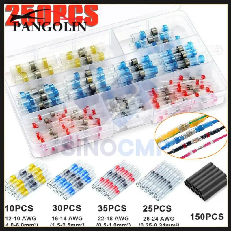 250pcs Waterproof Solder Seal Sleeve Heat Shrink Butt Wire Connectors Terminals Heat Shrink Electrical Wire Butt Connectors
250pcs Waterproof Solder Seal Sleeve Heat Shrink Butt Wire Connectors Terminals Heat Shrink Electrical Wire Butt Connectors