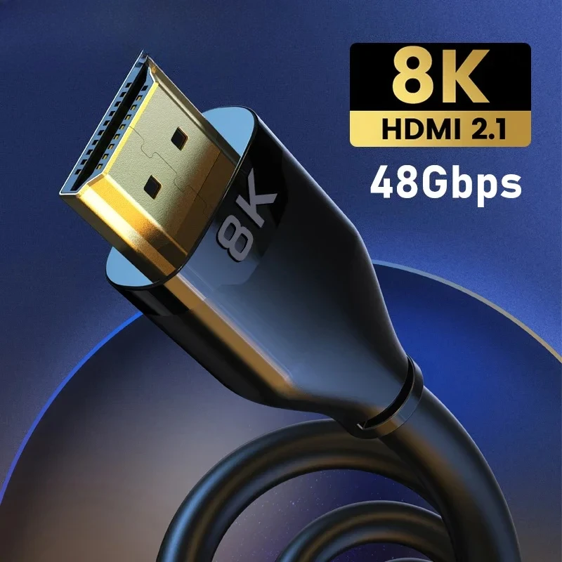 Кабель 8K HDMI-HDMI 2.1, 48 Гбит/с, высокоскоростной 8K, 60 Гц, 4K HDMI-совместимый кабель для коммутаторов, ПК, ноутбуков, ТВ, смарт-устройств
Кабель 8K HDMI-HDMI 2.1, 48 Гбит/с, высокоскоростной 8K, 60 Гц, 4K HDMI-совместимый кабель для коммутаторов, ПК, ноутбуков, ТВ, смарт-устройств