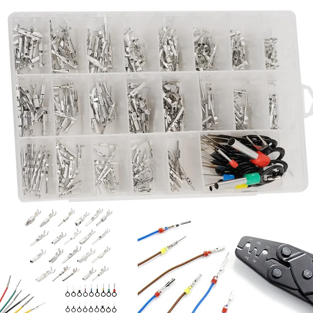 340Pcs Terminal Pins Wire Harness Pin Automotive Electrical Connector Kit Male Female Crimp Terminal Pin Car Connectors Pins
340Pcs Terminal Pins Wire Harness Pin Automotive Electrical Connector Kit Male Female Crimp Terminal Pin Car Connectors Pins