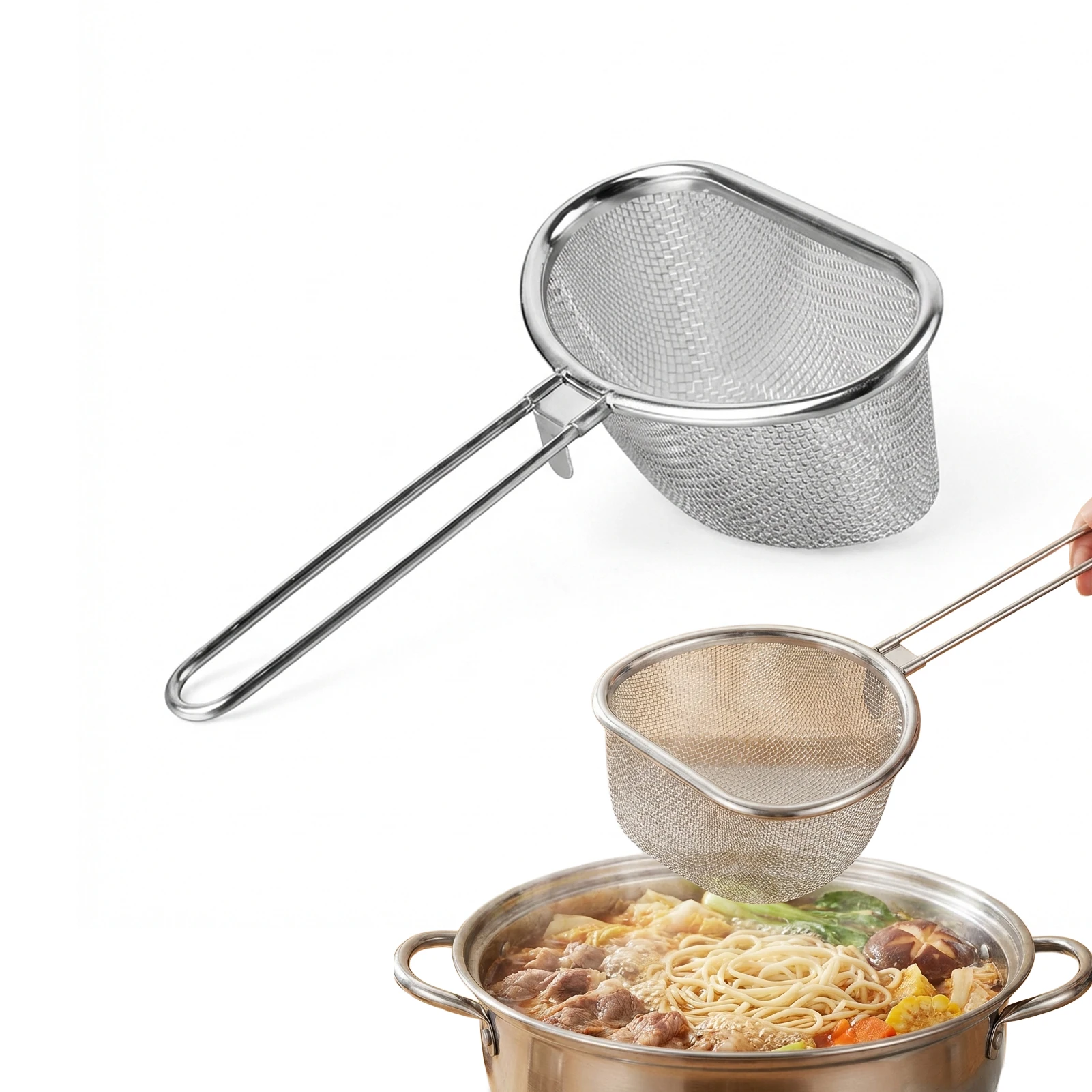 Professional Cook Strainer Efficient Stainless Steel Skimmer for Kitchen Cooking Pasta Filter Large Mesh Sieve Durable Tool
Professional Cook Strainer Efficient Stainless Steel Skimmer for Kitchen Cooking Pasta Filter Large Mesh Sieve Durable Tool