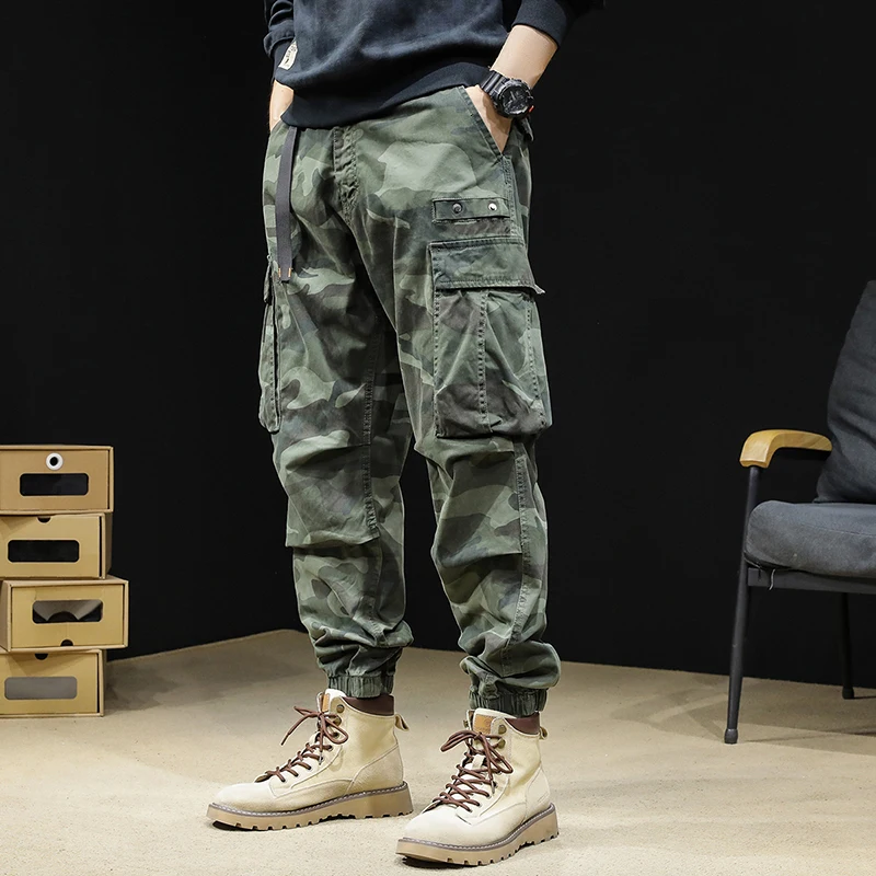Уличные камуфляжные комбинезоны в американском стиле, Мужская модная брендовая Новинка на весну и осень, мужские свободные Стрейчевые длинные брюки в стиле ретро 
Уличные камуфляжные комбинезоны в американском стиле, Мужская модная брендовая Новинка на весну и осень, мужские свободные Стрейчевые длинные брюки в стиле ретро