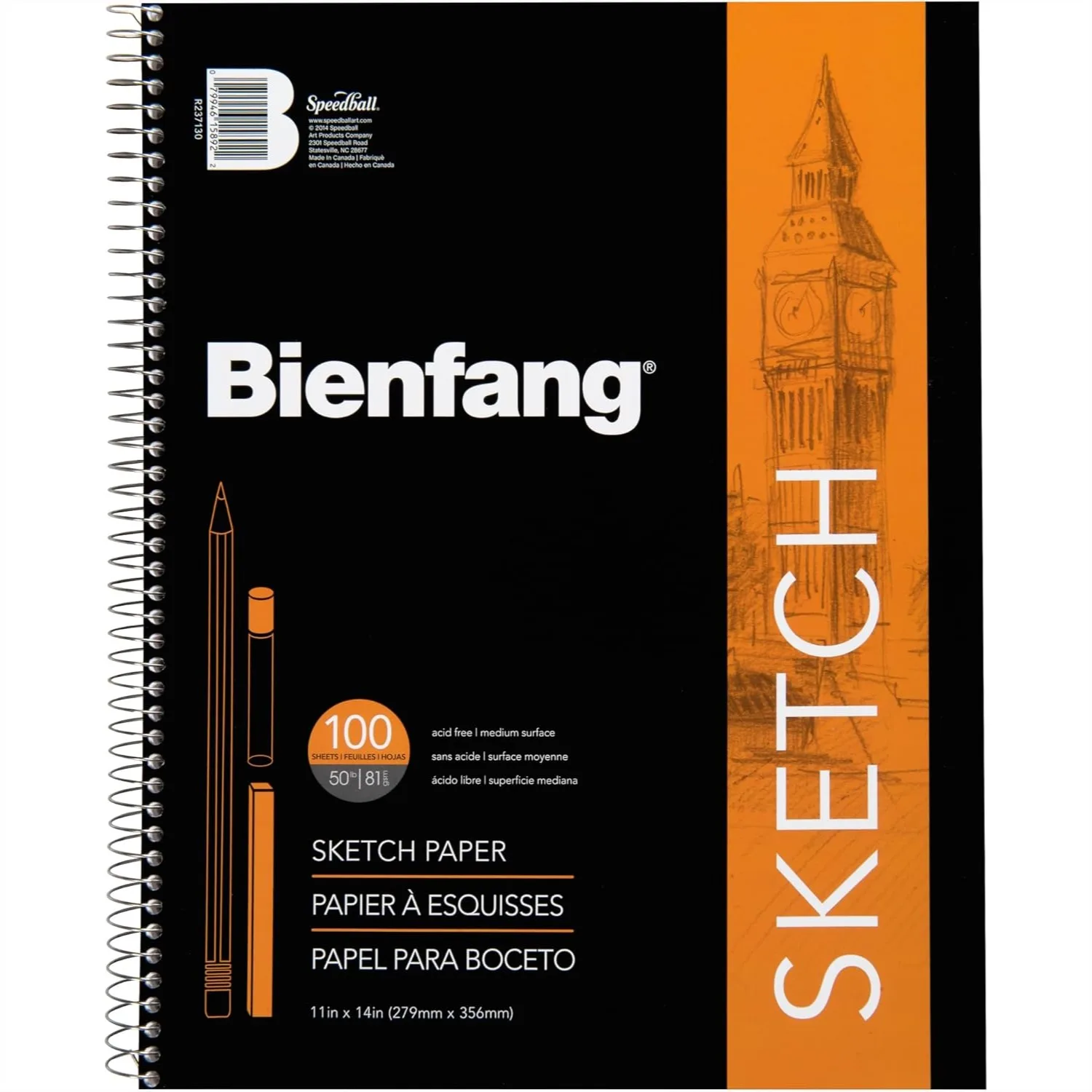 Sketch Pad 11x14 Inch, 100 Sheets 60lb Art Paper for Drawing, Spiral Bound Sketch Book for Pencil and Pen
Sketch Pad 11x14 Inch, 100 Sheets 60lb Art Paper for Drawing, Spiral Bound Sketch Book for Pencil and Pen