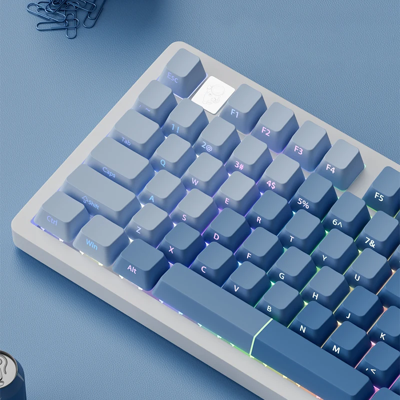 121-клавишные колпачки для клавиш Foggy Blue Double Shot PBT, колпачки для клавиш Cherry Profile с боковой подсветкой и блеском для переключателей Cherry MX, игровая клавиатура
121-клавишные колпачки для клавиш Foggy Blue Double Shot PBT, колпачки для клавиш Cherry Profile с боковой подсветкой и блеском для переключателей Cherry MX, игровая клавиатура