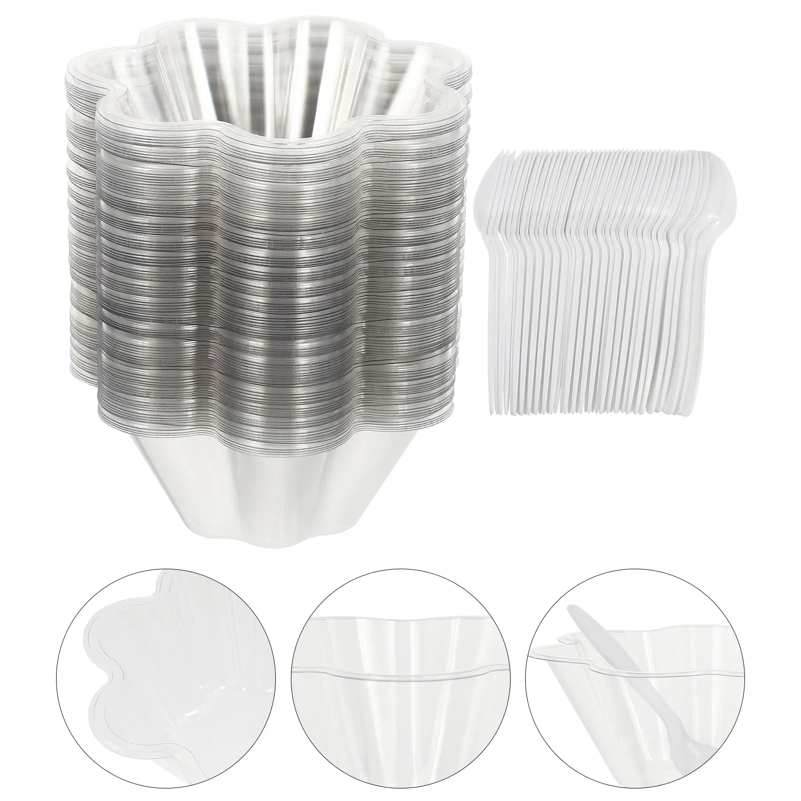 1 set Disposable Ice Cream Bowl Premium Quality Food Storage Desserts Pudding Home Party Supplies Spoons Included 
1 set Disposable Ice Cream Bowl Premium Quality Food Storage Desserts Pudding Home Party Supplies Spoons Included