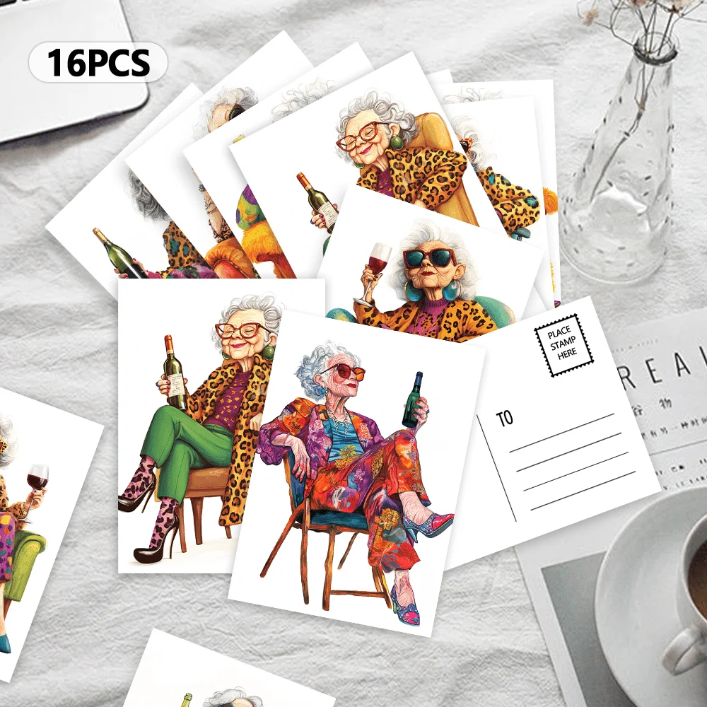 16pcs Trendy Cool Grandma Postcards,New Year Gift, Christmas Gift,Living Room Decoration, Bedroom Decoration, High-Quality Cards
16pcs Trendy Cool Grandma Postcards,New Year Gift, Christmas Gift,Living Room Decoration, Bedroom Decoration, High-Quality Cards