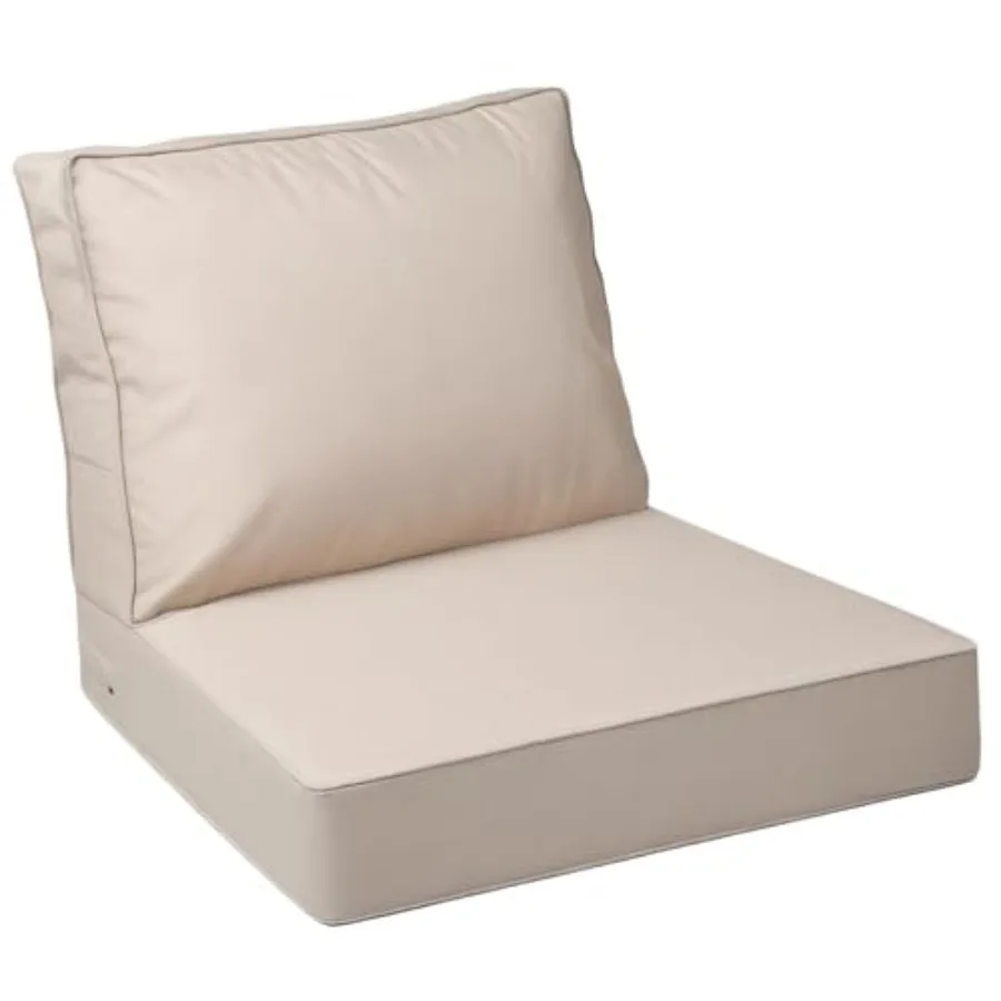 Outdoor Deep Seat Cushions with Double Welted Pillow, Waterproof, Fade-Resistant Patio Furniture Replacement Cushions, 24" x 24
Outdoor Deep Seat Cushions with Double Welted Pillow, Waterproof, Fade-Resistant Patio Furniture Replacement Cushions, 24" x 24
