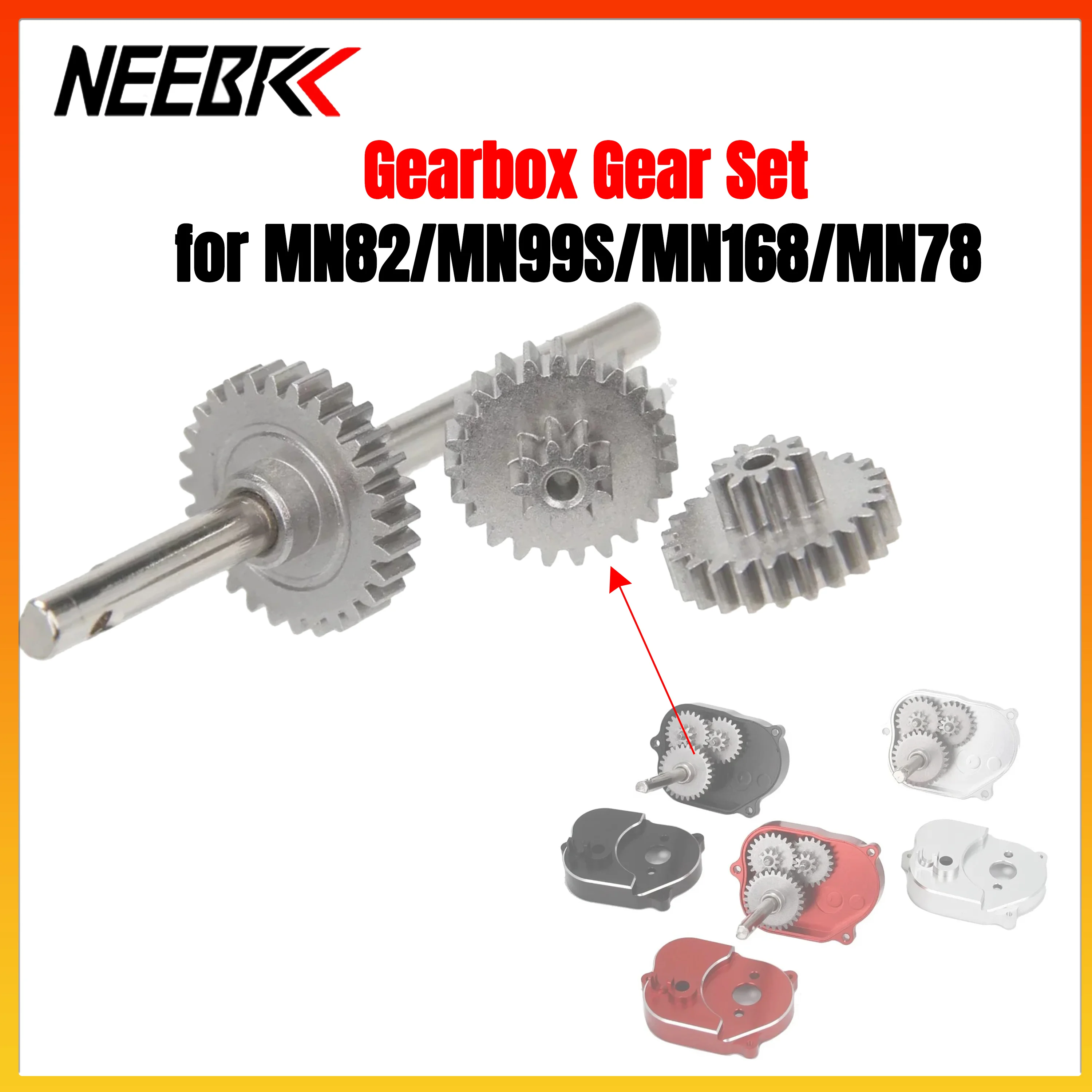 NEEBRC Metal Gear Box Gear Kit Replace Part for 1/12 RC Car Truck Tank Crawler Upgrade Model Accessories MN82 MN99S MN168 MN78
NEEBRC Metal Gear Box Gear Kit Replace Part for 1/12 RC Car Truck Tank Crawler Upgrade Model Accessories MN82 MN99S MN168 MN78