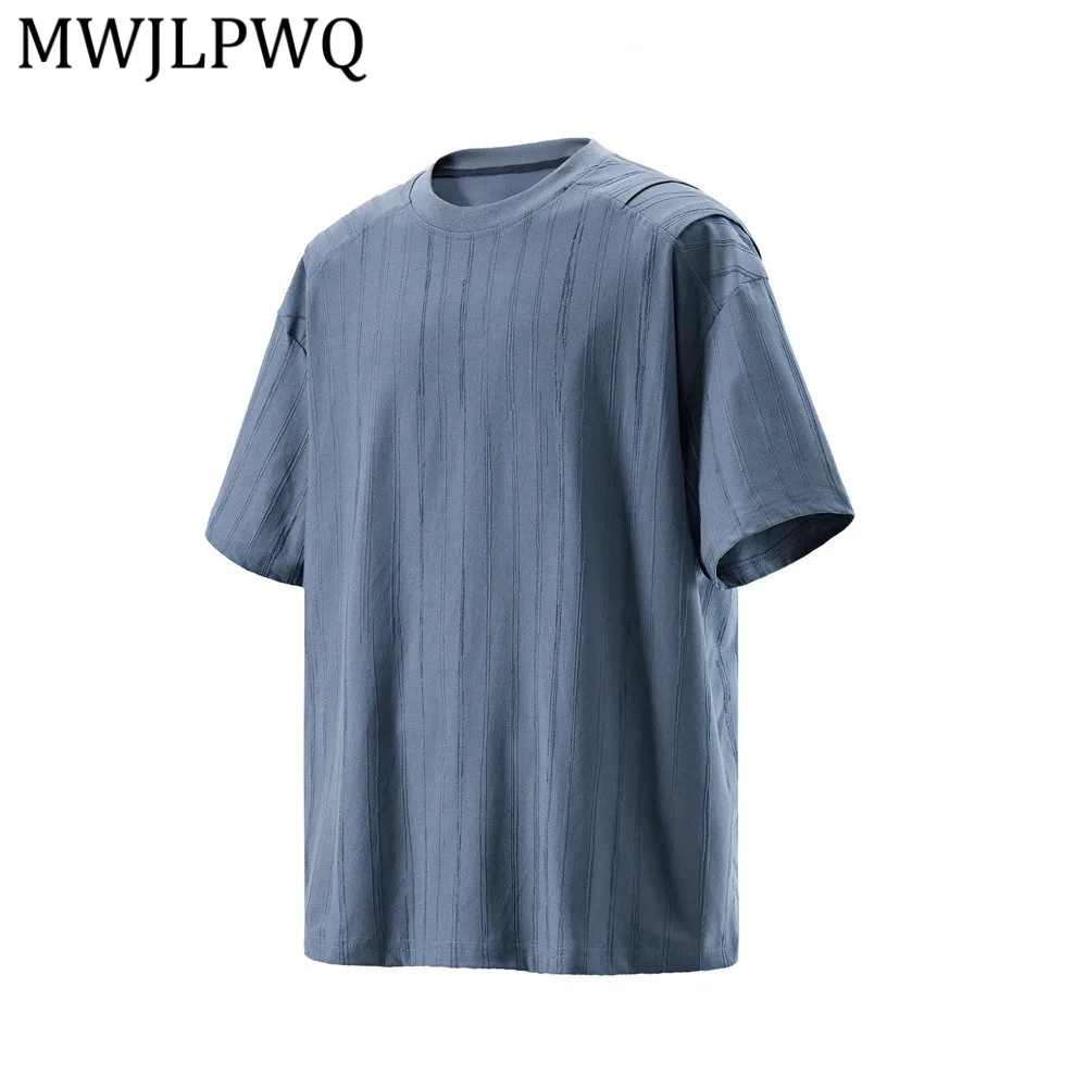 MWJLPWQ Solid Color Vertical Stripe Short-sleeve T-shirt Men Sports Casual Pleated Design Loose Fit Tops Summer Ins Trend 14802
MWJLPWQ Solid Color Vertical Stripe Short-sleeve T-shirt Men Sports Casual Pleated Design Loose Fit Tops Summer Ins Trend 14802