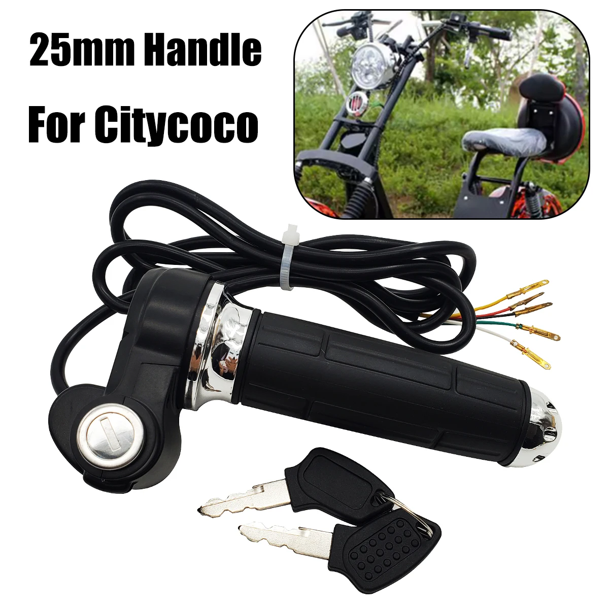 Motorcycle 25mm Handle Grips Electronic Throttle Hand Grips With Lock Key Black For Harley Citycoco Electric Scooter
Motorcycle 25mm Handle Grips Electronic Throttle Hand Grips With Lock Key Black For Harley Citycoco Electric Scooter