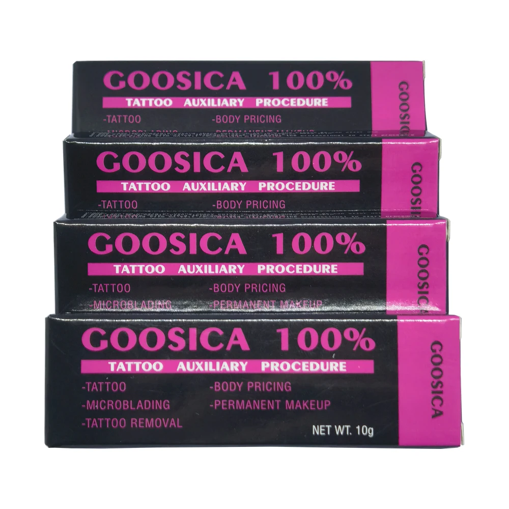 Newest 100% Goosica Tattoo Cream Before Microblading Piercing Permanent Makeup Eyebrow Lips Liner Tattoo Beauty Auxiliary 10g
Newest 100% Goosica Tattoo Cream Before Microblading Piercing Permanent Makeup Eyebrow Lips Liner Tattoo Beauty Auxiliary 10g