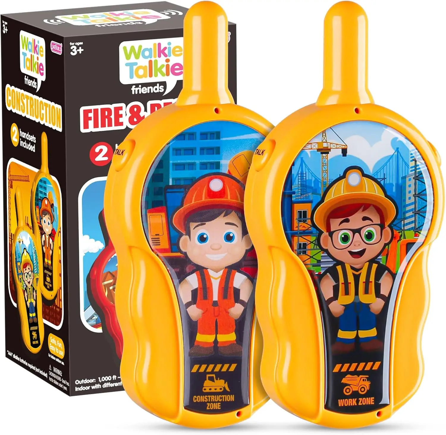 2-Pack Construction Walkie Talkies, Outdoor Camping Toys for Ages 2-7, Perfect Birthday Gifts
2-Pack Construction Walkie Talkies, Outdoor Camping Toys for Ages 2-7, Perfect Birthday Gifts