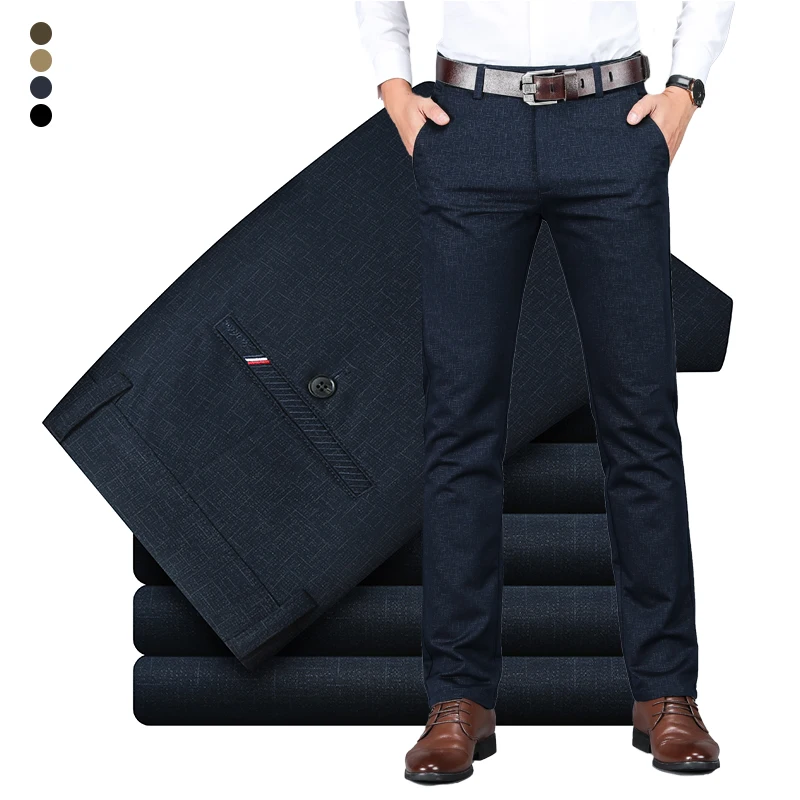 Осенние новые деловые повседневные брюки, мужская одежда, модные классические толстые однотонные брюки, брендовые прямые брюки 28-42
Осенние новые деловые повседневные брюки, мужская одежда, модные классические толстые однотонные брюки, брендовые прямые брюки 28-42