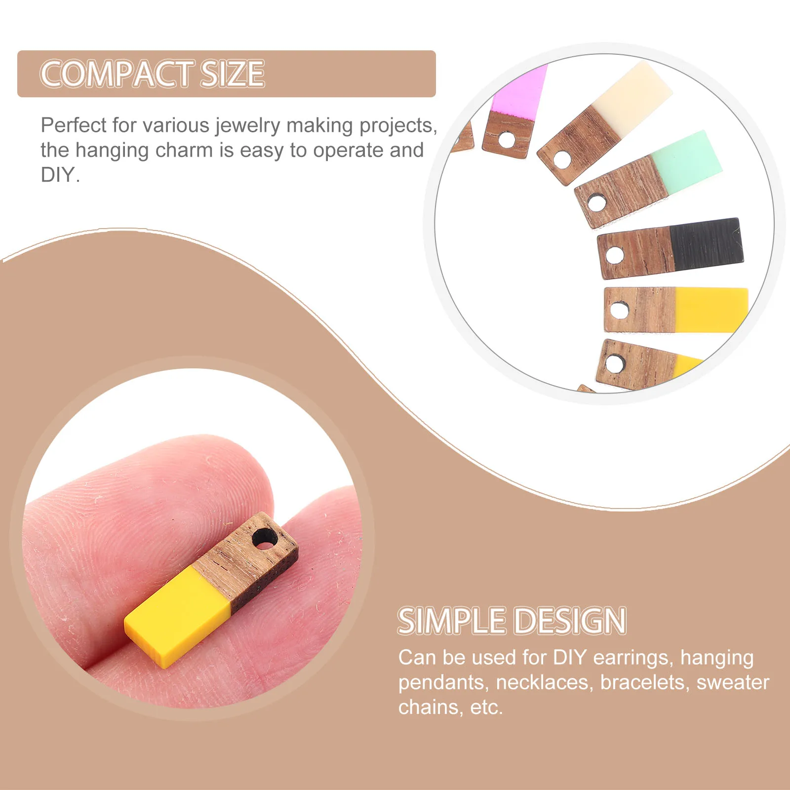 Rectangle Wood Resin Charms Lightweight Jewelry Making Supplies for Personalized Earrings Necklaces Bracelets and Keychains
Rectangle Wood Resin Charms Lightweight Jewelry Making Supplies for Personalized Earrings Necklaces Bracelets and Keychains