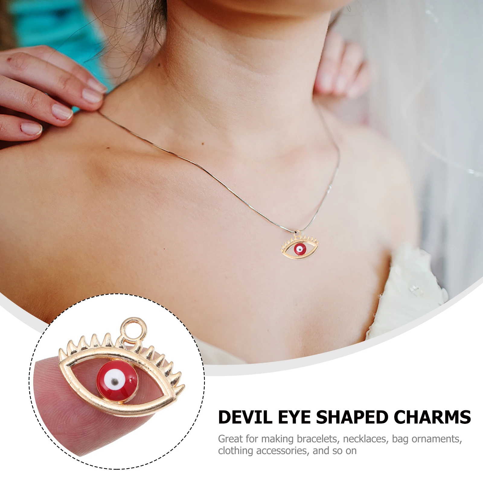 10 Pcs Charm Alloy Pendant Evil Eye Beads for Bracelets DIY Jewelry Making Accessories
10 Pcs Charm Alloy Pendant Evil Eye Beads for Bracelets DIY Jewelry Making Accessories