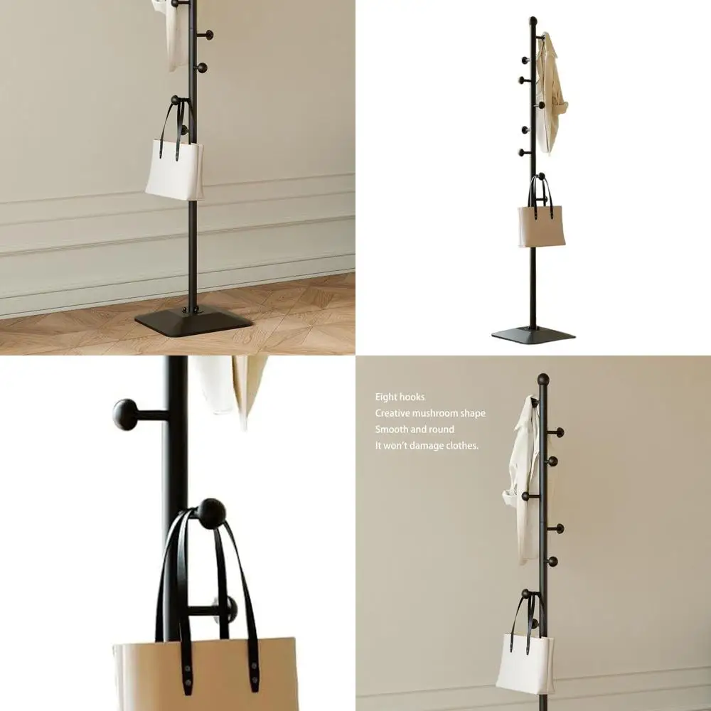 Прочная металлическая вешалка с 8 крючками и чугунным основанием для шляп, шарфов, курток и сумок
Прочная металлическая вешалка с 8 крючками и чугунным основанием для шляп, шарфов, курток и сумок