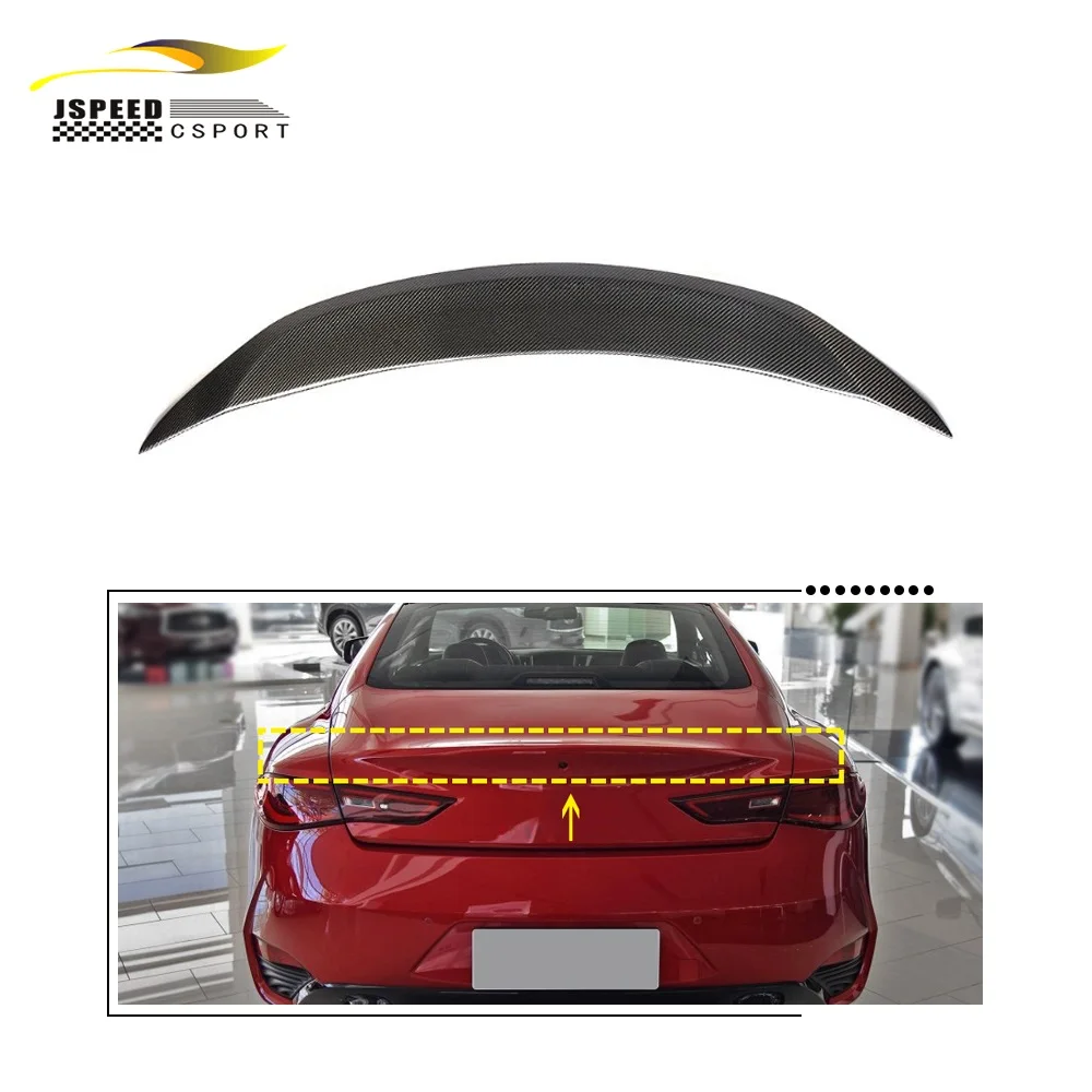 For 2017-19 Infiniti Q60 JDM high-kick duckbill carbon fiber trunk spoiler wings
For 2017-19 Infiniti Q60 JDM high-kick duckbill carbon fiber trunk spoiler wings