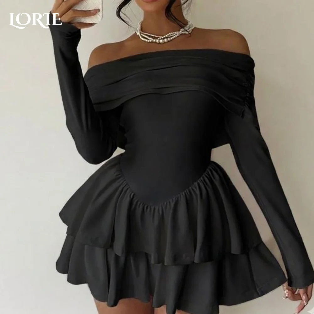 LORIE Eleagant Puff Ball Mini Prom Dresses Pleats A-line V Corset Puff Long Sleeves Flowy Party Dress Backless Long Club Gowns
LORIE Eleagant Puff Ball Mini Prom Dresses Pleats A-line V Corset Puff Long Sleeves Flowy Party Dress Backless Long Club Gowns