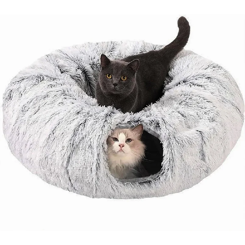 Winter New Arrival Plush Cat Tunnel Bed Foldable Two-in-One round Warmth Pet Nest Thickened Cozy Cuddly Cat Hideaway
Winter New Arrival Plush Cat Tunnel Bed Foldable Two-in-One round Warmth Pet Nest Thickened Cozy Cuddly Cat Hideaway