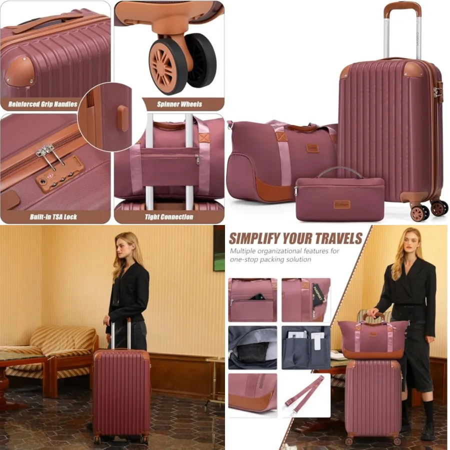 Carry On Luggage Sets 3 Pcs, 20 Inch Luggage 22x14x9 Airline Approved with Wheels and TSA Lock, ABS Lightweight Hardshell Trave
Carry On Luggage Sets 3 Pcs, 20 Inch Luggage 22x14x9 Airline Approved with Wheels and TSA Lock, ABS Lightweight Hardshell Trave
