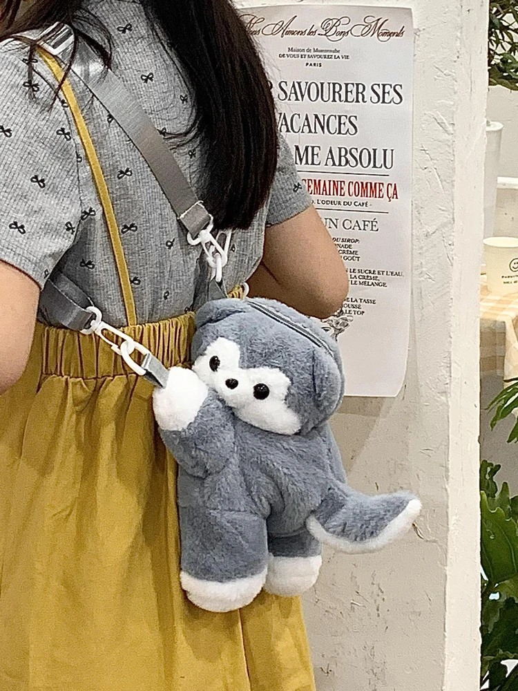 Adorable Hu Dog Plu Crossbody Bag Cartoon Doll Bear Double oulder Bapa Soft Velvet Material Youth Casual Daily Use
Adorable Hu Dog Plu Crossbody Bag Cartoon Doll Bear Double oulder Bapa Soft Velvet Material Youth Casual Daily Use