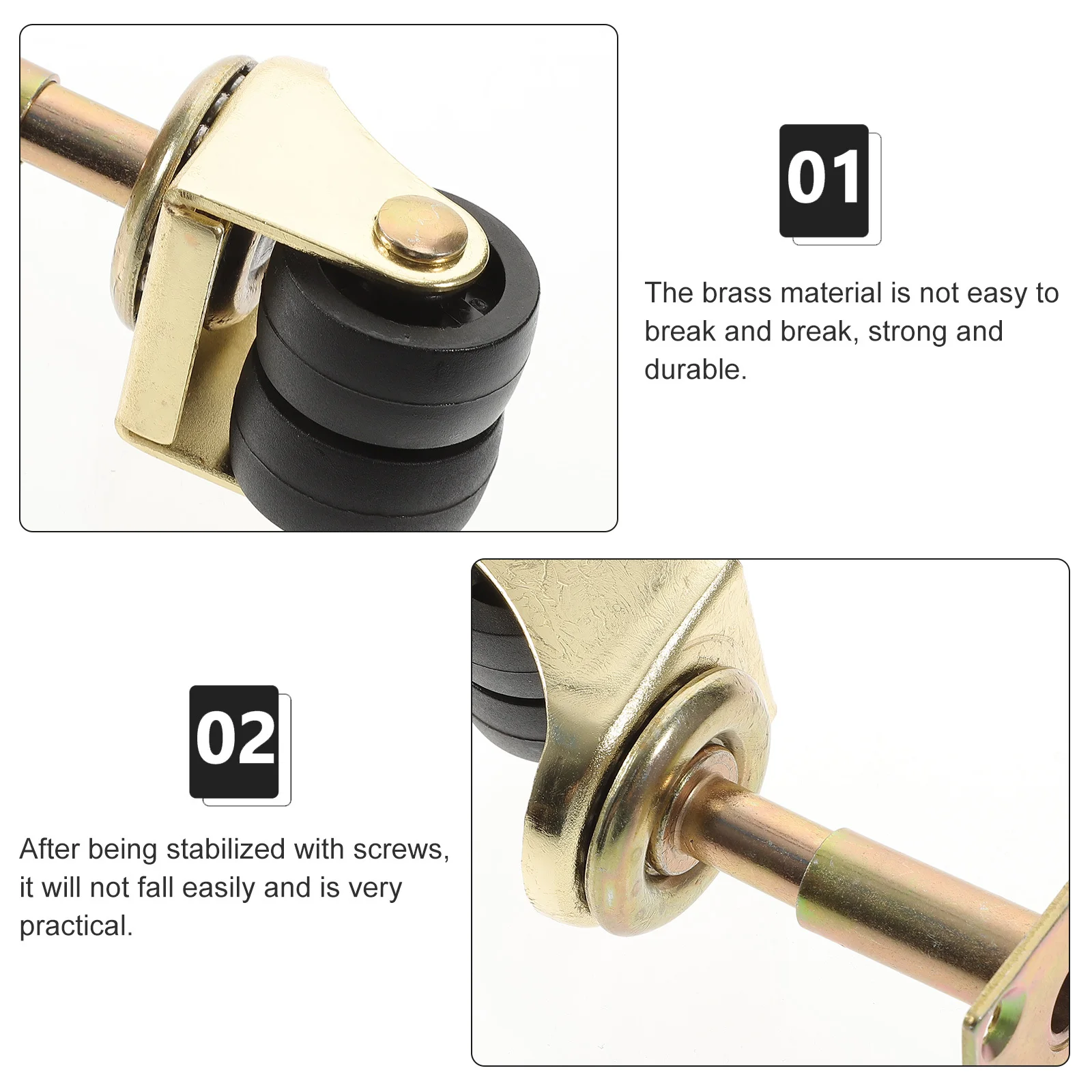 Piano Casters Double Wheel Replacement Kit Golden High Hardness Nylon Caster for Acoustic Electronic Piano Strong Stability
Piano Casters Double Wheel Replacement Kit Golden High Hardness Nylon Caster for Acoustic Electronic Piano Strong Stability