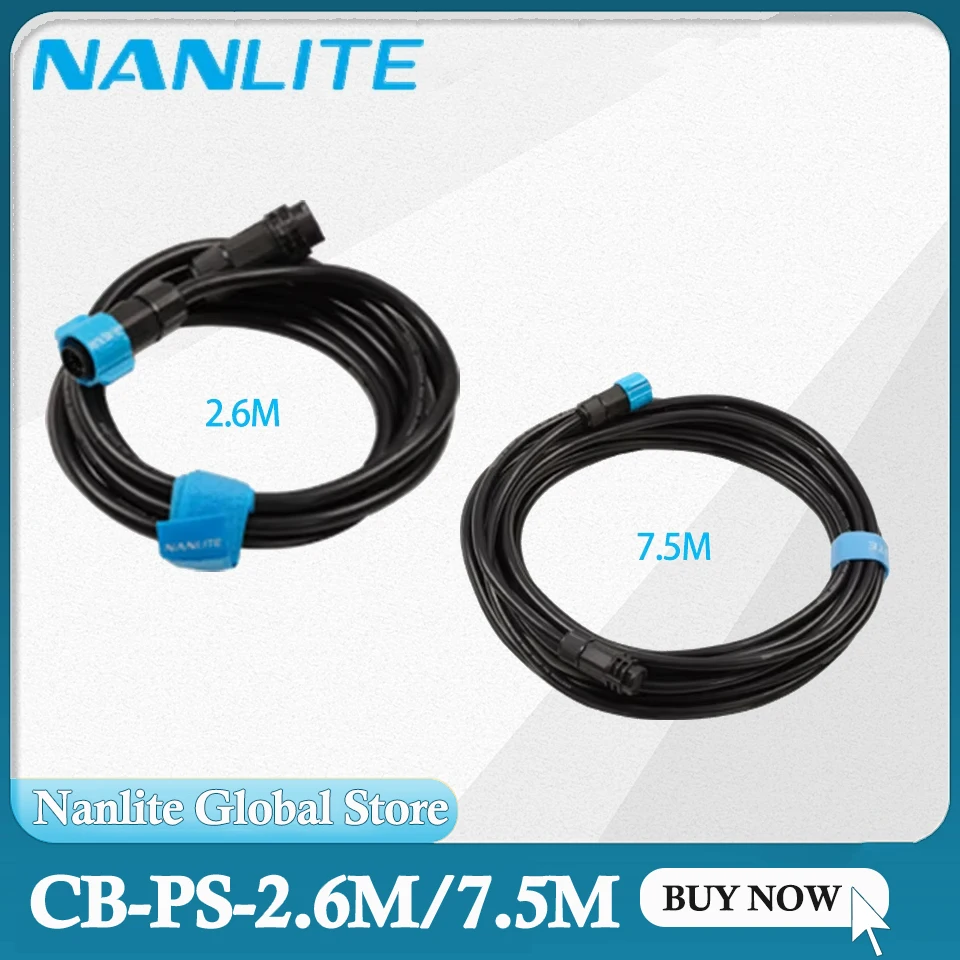 Nanlite 2.6m 7.5m PavoSlim DC Connection Cable 10-Core Cable CB-PS-2.6M CB-PS-7.5M for PavoSlim Series 60W 120W Lights
Nanlite 2.6m 7.5m PavoSlim DC Connection Cable 10-Core Cable CB-PS-2.6M CB-PS-7.5M for PavoSlim Series 60W 120W Lights