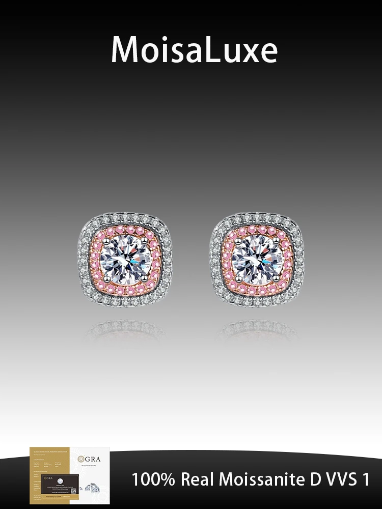 MoisaLuxe Official Store GRA Moissanite Plata Sterling 925 Silver Square Micro-edged Stud Earrings Mozzarella Diamond Earrings
MoisaLuxe Official Store GRA Moissanite Plata Sterling 925 Silver Square Micro-edged Stud Earrings Mozzarella Diamond Earrings