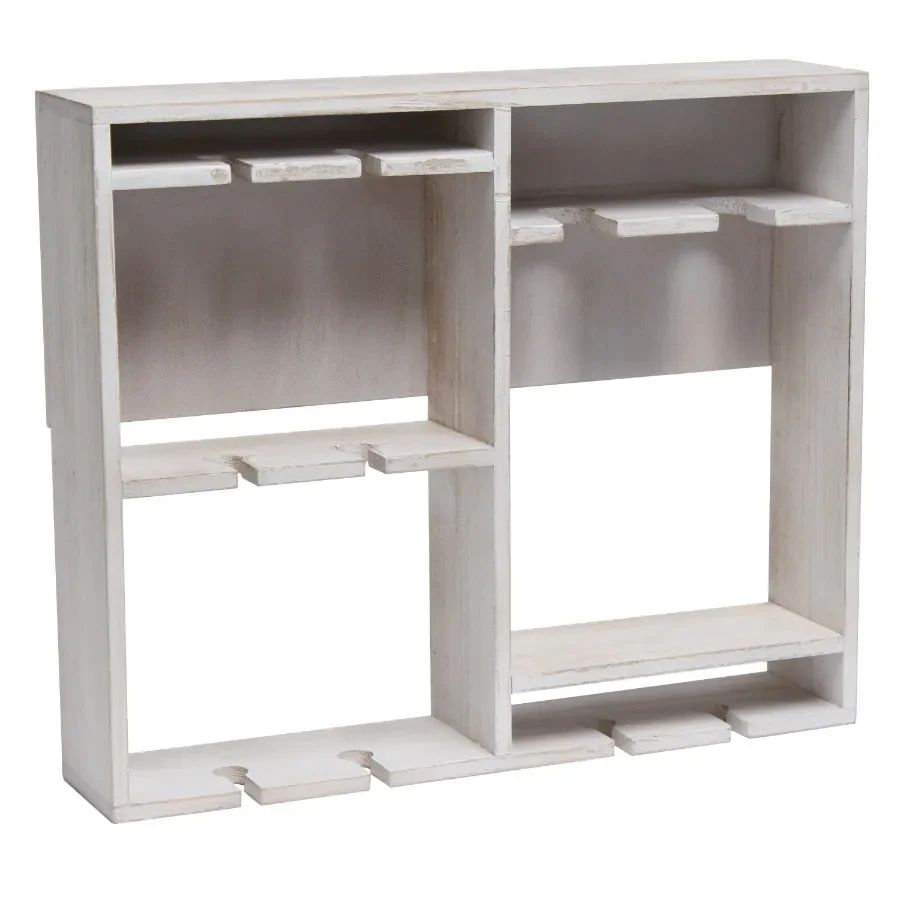 16.4 WallMounted Wooden Wine Rack Shelf with Stemware Holder for Kitchen or Dining Room Decor White Wash Finish SpaceSaving Des
16.4 WallMounted Wooden Wine Rack Shelf with Stemware Holder for Kitchen or Dining Room Decor White Wash Finish SpaceSaving Des