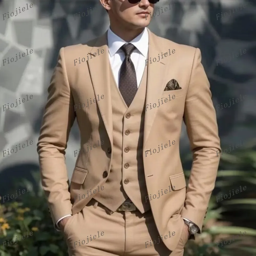 Champagne Business Men Suit Groom Groomsman Wedding Party Prom Formal Occasion Male Tuxedos 3 Piece Set Blazer Vest Pants A01
Champagne Business Men Suit Groom Groomsman Wedding Party Prom Formal Occasion Male Tuxedos 3 Piece Set Blazer Vest Pants A01